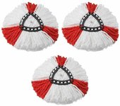 Paquete de 3 (rojo) de recambio compatible con escoba vileda Mop recambio/Turbo compatible vileda 2 en 1 Mop Turbo4