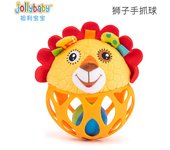Pelota táctil de silicona para agarrar con la mano de Jollybaby, juguete de peluche con iluminación cognitiva para bebés