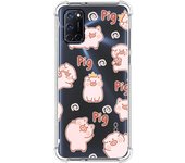 Tumundosmartphone Funda Silicona Antigolpes para Oppo A52 / A72 diseño Cerdos Dibujos