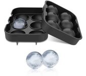 Moldes de silicona para cubitos de hielo, molde para cubitos de hielo, molde para hacer cubitos de hielo, molde para hacer cubitos de hielo, herramientas de cocina con embudo para cócteles y bourbon (8 bolas)