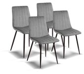 Furniture Style S.L. - Pack de 4 Sillas de Comedor Vintage Modelo Iria en Terciopelo