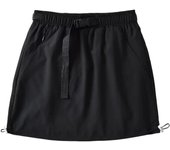 Elastic waist belt, work dress, half skirt, niche design, zippered hem, drawstring anti glare A-line casual short skirt