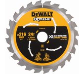 Dewalt DT99568-QZ - Hojas para Sierra Circular Estacionaria XR EXTREME RUNTIME 216mm x 30mm 24D