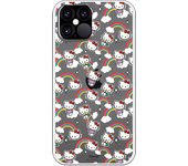 Funda original compatible con iPhone 12 o 12 Pro con un diseño de Hello Kitty Arcoiris y Poses