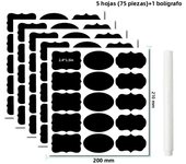 20-75pcs Waterproof Chalkboard Labels Spice Organizer Label for Household Kitchen Jars Blackboard Stickers With White Pen