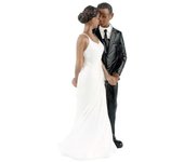 Figura de Resina de Pareja Negra para decoración de Tartas de Boda o Tartas, fiestas y Bodas