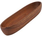 Ensaladera de Madera, Cuenco con forma de Barco, de gran capacidad para Pan, Fruta y aperitivos. (Grande).