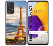 Tumundosmartphone Funda Gel Tpu para Samsung Galaxy A72 diseño Paris Dibujos