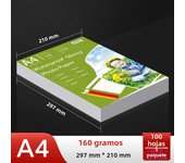 A4 100 Sheets Glossy Photo Paper 8.27 * 11.69 Inch 160gsm 120g High Gloss Quick Dry for Canon Epson HP Color Inkjet Printer