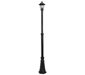 FABRILAMP Farola Exterior Aluminio Auriga Negro Regulable en Altura para Jardines y Patios