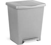 Tatay Cubo de Basura Millenium 23L Gris con Pedal y Sujeta-Bolsa