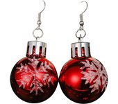 Verde Pendientes Colgantes con Adorno de Regalos para Mujeres y Niñas, Navidad