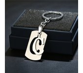 NEW DIY Stainless Steel A-Z Letters key Chain Charm 26 Letters KeyChain Men Women keychain Couple gift Jewelry Car Key Ring