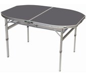 Bo-Camp - Mesa - Ovalada - Modelo maleta - 120x80 cm