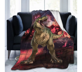 Dinosaur Blanket for Boys Jurassic Dino World Park Soft Flannel Throw Blanket Dinosaur Room Decor for Boys Gifts for Sofa Bed