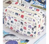 9-layer Large Capacity Cartoon Pencil Case with High-quality Transparent Flip Cover for Storing Stationery and Small Items