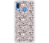 Funda original compatible con Samsung Galaxy A20E - T&J Patrón blanco y negro