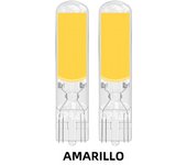 2X T10 W5W 194 T15 W16W  LED Bulbs Reading Lights COB Auto Brake Lamp Glass Sapphire Drive-free Dome Light Amber 12V White 6000K