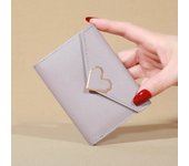 2023 New Small Wallet Women's Metal Short Fold Personalized Student Cute Mini Fashion Wallet Zero Wallet