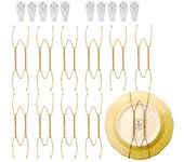 Perchas de placa de acero inoxidable para paredes, ganchos decorativos compatibles, soporte para platos, 10 ganchos de pared de piezas