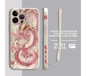 Luxury Chinese Dragon Case for Apple iPhone 13 Pro 15 Plus XS Max 12 Mini 14ProMax 11 XR SE 8 7 Square Liquid Cover