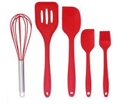 Juego de utensilios de cocina en caja de color, juego de 5 piezas para hornear, utensilios de cocina de silicona, raspador de silicona, herramientas para pasteles