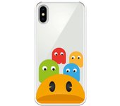 Funda compatible con iPhone X - XS - Comecocos y Fantasmas de Frente