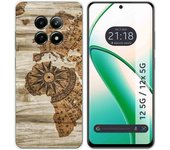 Tumundosmartphone Funda Silicona para Realme 12 5G / 12x 5G diseño Madera 07 Dibujos