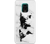 Funda compatible con Xiaomi Redmi Note 9S - Note 9 Pro - Be Unique Funda Gel mármol mapa negro