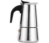 Cafetera de Acero Inoxidable para Espresso, 4/6/9 Tazas, Plateada - G