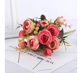 30CM Artificial Roses European Silk Tea Pod Wedding Holiday Party Bridal Decoration Home Vase Flower Arrangement Accessories