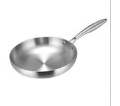 22/24/26/28/30 cm frying pan 304 stainless steel wok 5-layer professional cookware suitable for gas and induction cookers