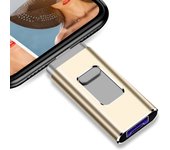For iPhone Flash Drive 3.0 256GB 128G 64G Memory Stick iPhone Photo Stick External Storage Mirco for iPhone/PC/iPad/More Devices