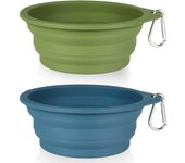 Paquete de 2 cuencos portátiles para Perros, Cuenco portátil grande para Alimentación de mascotas, Cuenco de Agua para Comida