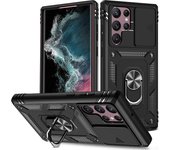 for Samsung S25Ultra Slide Camera Case for Samsung Galaxy S25Plus S25 Heavy Duty Build in 360 Degree Rotate Kickstand Covers
