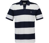 GANT polo hombre - POLO A RAYAS EN BLOQUE, manga corta, tapeta de botones, logo, a rayas BLOCK STRIPE POLO