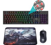 Hiditec Teclado Mecánico GK400 + Ratón Gaming Blitz + Alfombrilla T-Fenix