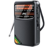 Radio de bolsillo de emergencia Radio FM AM SW Mejor recepción Radio con pilas Soporte de altavoz incorporado Búsqueda automática Tipo-C Recargable con pantalla HD