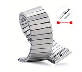 Stainless Steel Elastic Strap 16mm 18mm 20mm 22mm Metal Expansion Bracelet for Xiaomi Huawei Samsung Galaxy Smart Watch Band