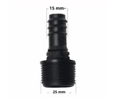 1PC 1/2 3/4 Female Male Thread To 1/2 3/4 1 Inch Garden Hose Barb Connector 16mm 20mm 25mm Plastic Irrigation Pipe Fitting