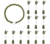 24 Pieces Military Elastic Boot Straps Shoelace Boot Blousers Military Leg Straps Blousing Garters with Metal Hooks (Green)