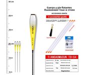 3PCS Composite Nano Luminous Float Body Foot+3PCS Tubes+1 Bag Hooks+1 Float Rest No Tail No CR425 Battery Fishing Tackle Tools