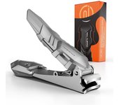 Juego de cortaúñas para hombres, 1 pieza de cortaúñas para uñas de manos y pies, cortaúñas de acero inoxidable resistente y antimanchas, tamaño pequeño, plateado