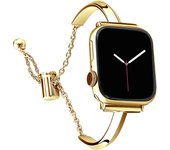 Stainless Steel Link Bracelet for Apple Watch Band 6 7 8 SE 40mm 44mm 45mm 41mm 49mm Women Slim Strap for iWatch 5 4 Accessories