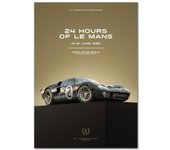 Le Mans GT40 Racing Car Canvas Art Poster | 80s Retro Wall Decor for Living Room - 24 Hour Race Print