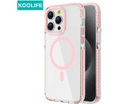 Koolife 2.0mm Transparent Magnetic Mobile Phone Protective Case with Detachable Lanyard Hole for iPhone 11 12 13 14 15 16 Promax