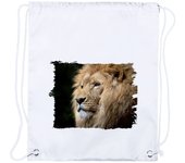 4 MOCHILAS DE CUERDAS leon majestuoso salvaje selva savana feroz fiera playa piscina picnic excursion personalizada