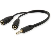 Equip - cable audio mini jack - 3,5mm macho a 2 jack 3,5mm hembra