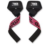RL Grips® Straps Gym para Levantamiento de Pesas y Powerlifting - Correas de Agarre Fitness con Grip de Silicona para Gimnasio Acolchado - Agarraderas de Entrenamiento para Peso Muerto, Jalones, Remo - Rojo, Amarillo, Gris, Rosa, Azul y Blanco