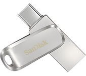 SanDisk Ultra Luxe, Memoria Flash USB Type-C Doble de 64GB 150MB/s USB 3.1 Gen 1, Plata